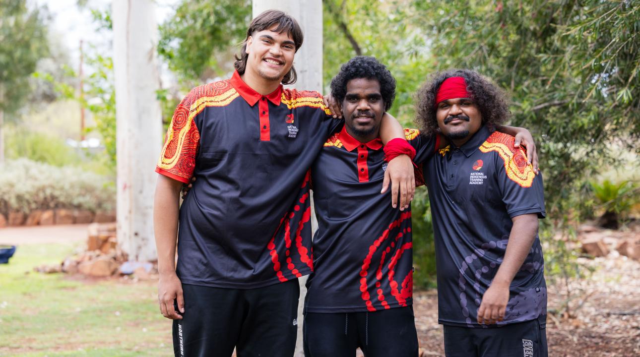 A group of trainees with the National Indigenous Training Academy (NITA)
