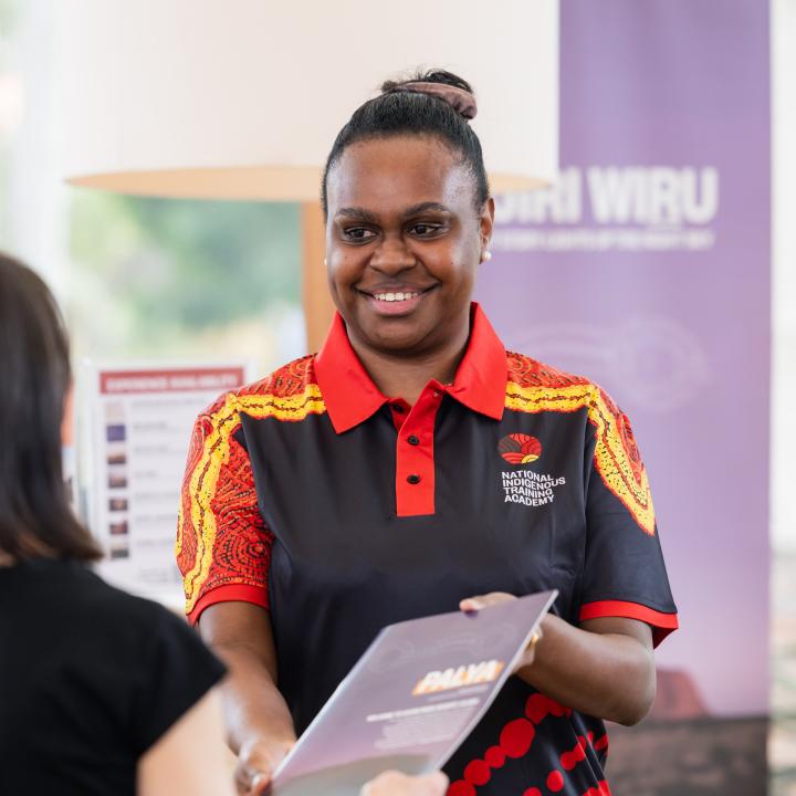 A front office trainee with the National Indigenous Training Academy (NITA)