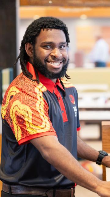 A front office trainee with the National Indigenous Training Academy